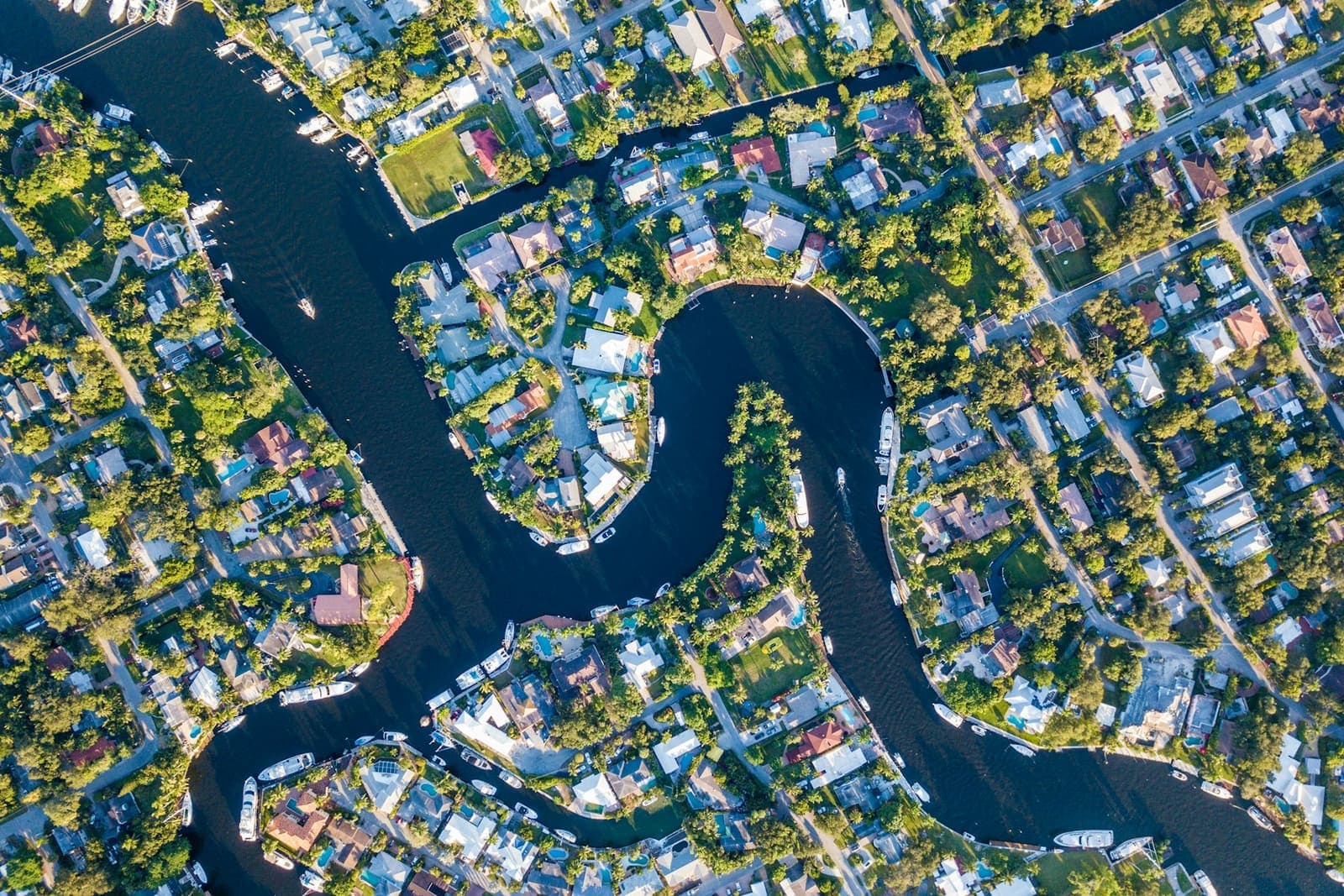 Fort Lauderdale waterways from above (placeholder stock photo)