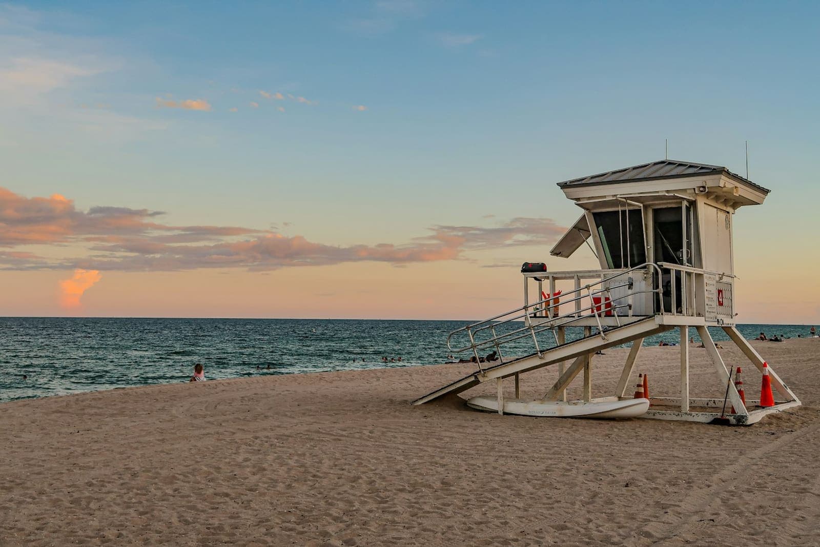 Lifeguard tower on a South Florida beach (placeholder stock photo)